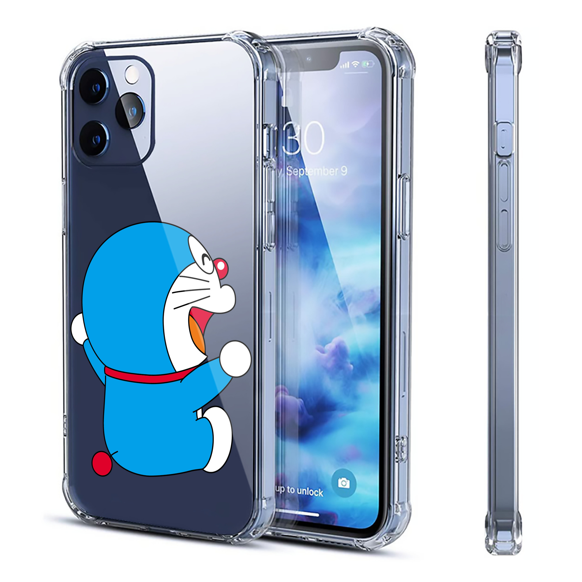 （画像用） ドラえもん Doraemon 【iPhone 12シリーズ対応】透明スマホケース（クリアソフトケース）